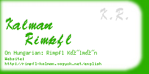 kalman rimpfl business card